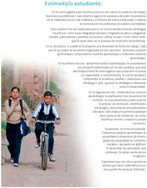 Página 2 de la vista previa de Resolvamos problemas 4: Cuaderno de trabajo de Matemática
