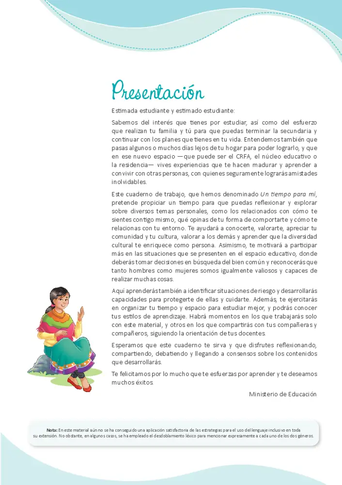 Página 2 de la vista previa de Un tiempo para mí 4: Cuaderno de trabajo de Tutoría