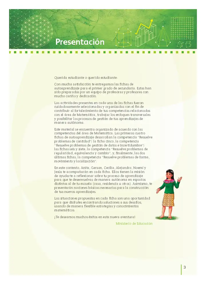 Página 2 de la vista previa de Matemática 1: Fichas de autoaprendizaje a distancia