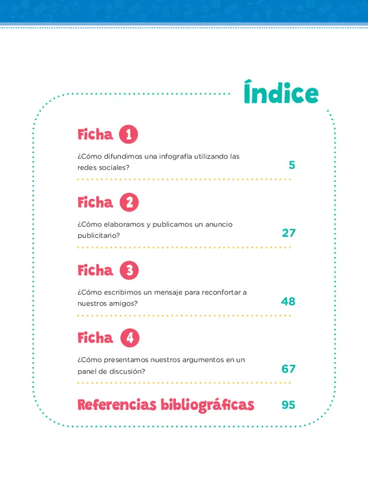 Página 3 de la vista previa de Fichas de aprendizaje de Comunicación 5