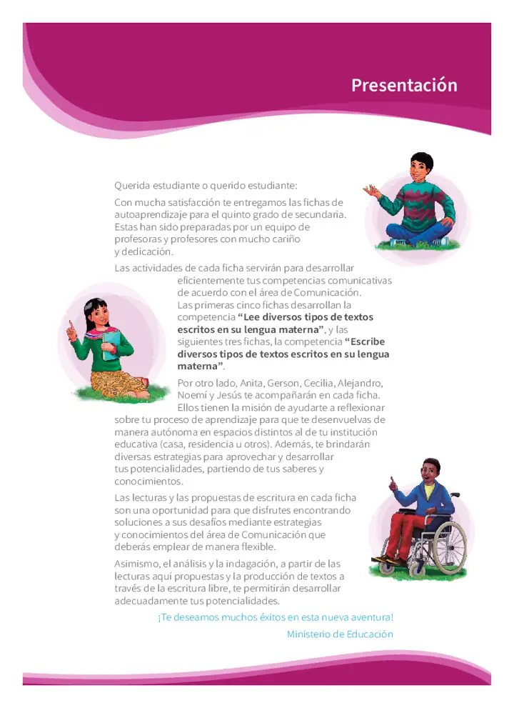 Página 2 de la vista previa de Comunicación 5: Fichas de autoaprendizaje a distancia