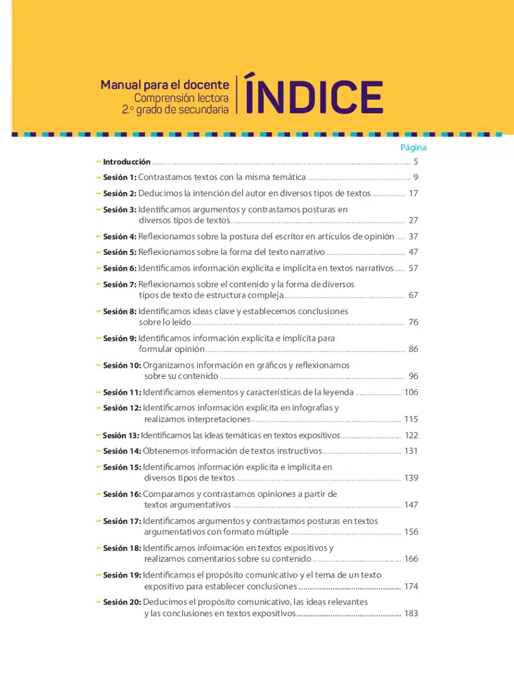 Página 2 de la vista previa de Comprensión lectora 2: Manual para el docente