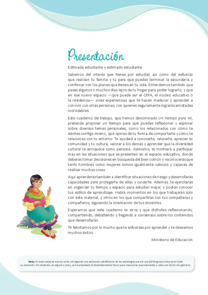 Página 2 de la vista previa de Un tiempo para mí 2: Cuaderno de trabajo de Tutoría