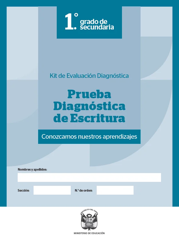 Prueba diagnóstica Escritura - Primero de Secundaria