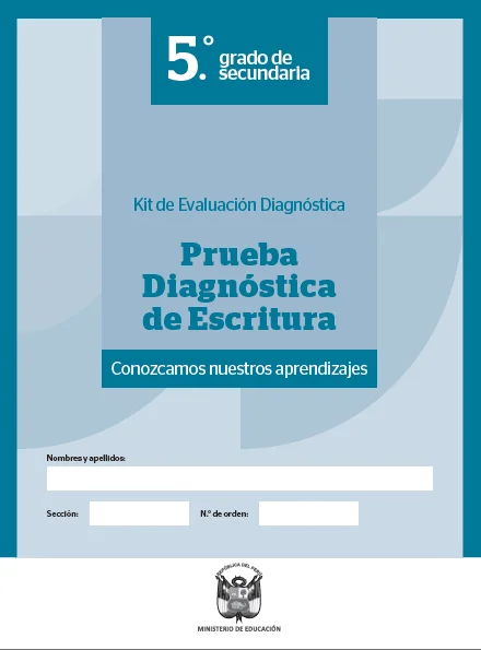 Prueba diagnóstica Lectura - Quinto de Secundaria